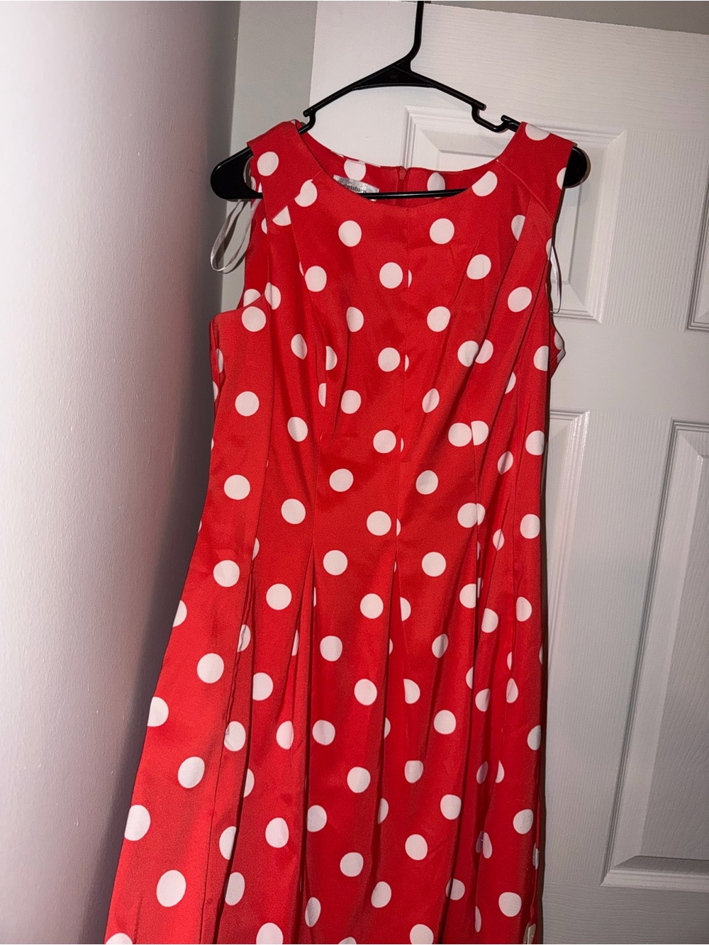 Red Polka Dot Sleeveless Dress